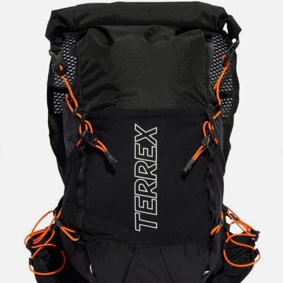 Adidas Terrex Backpack Black Orange Day Bag Pack Speed Hiking 15 L Size M IN4656 - Picture 1 of 9